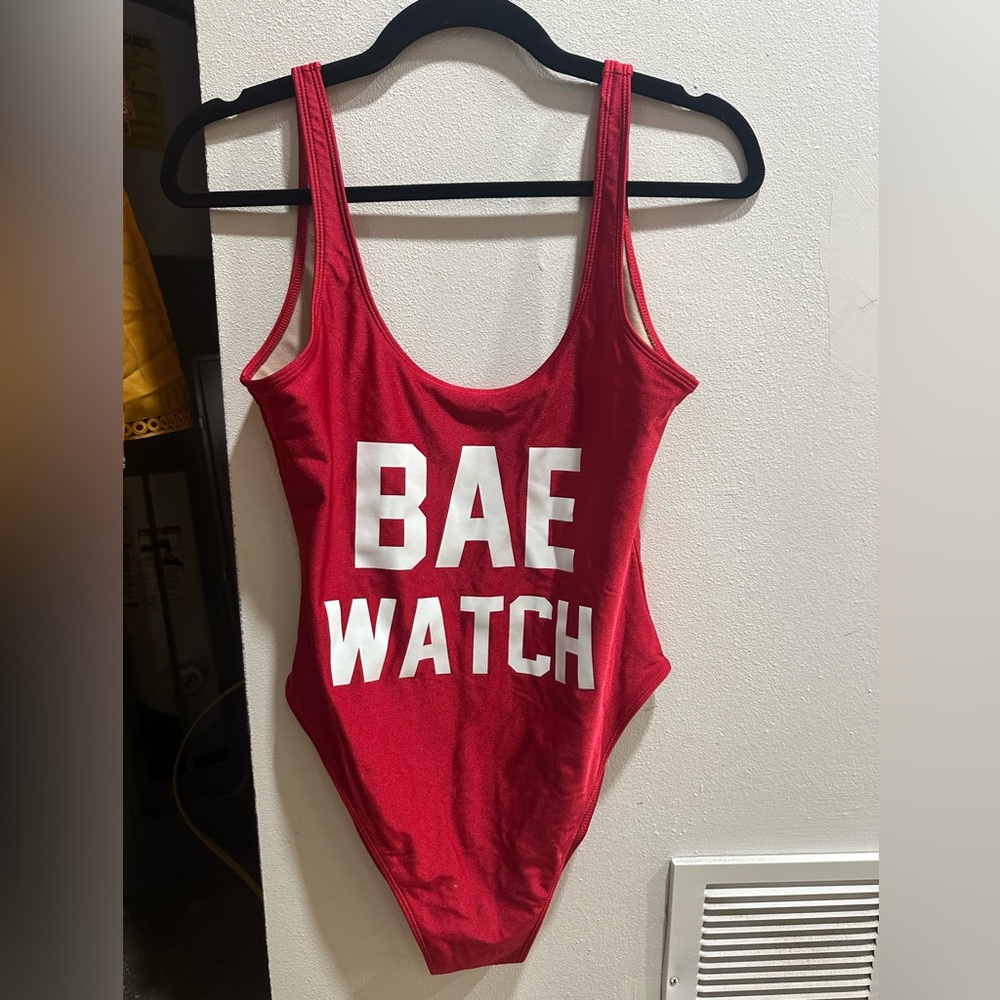 Red BAE WATCH Swimsuit